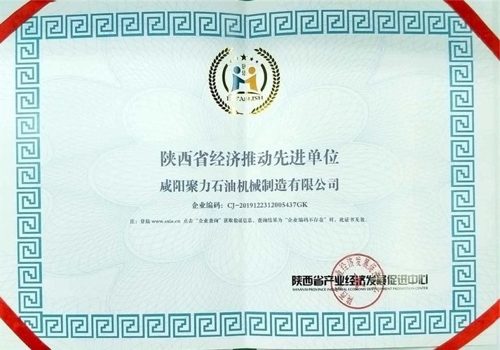 榮獲“陜西省經(jīng)濟(jì)推動(dòng)先進(jìn)單位”